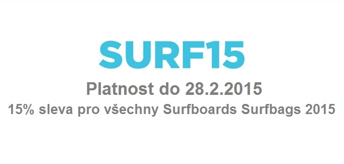 15% sleva na SURFBOARDS / SURFBAGS